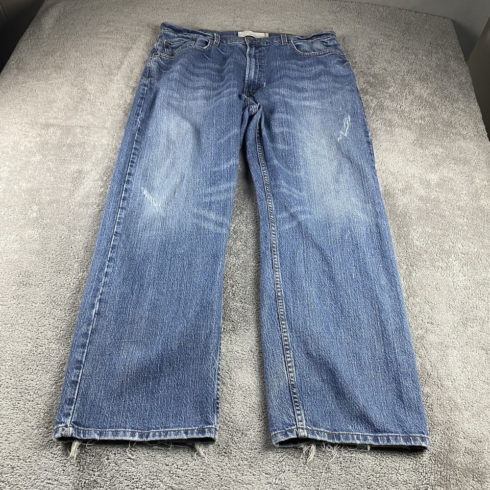 Levis 569 Loose Straight Jeans Mens 38x29 Blue Mid Rise Medium Wash